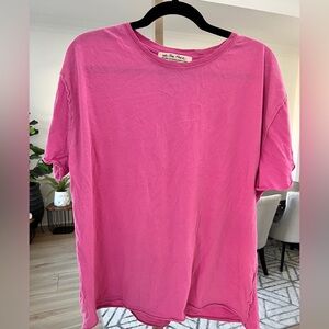 We The Free Oversized Pink Tee | Free People | Size XS